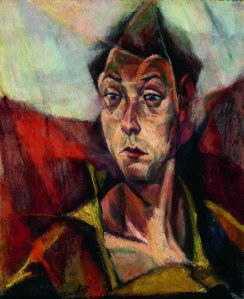 Self Portrait by Hungarian artist Lojos Tihanyi (1885-1938).